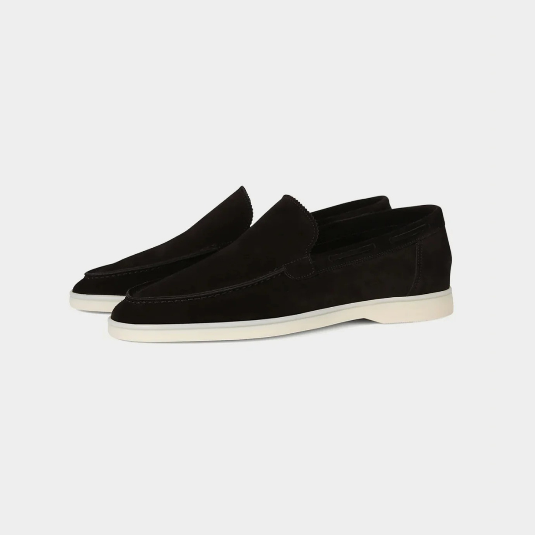 Jet black velar loafers