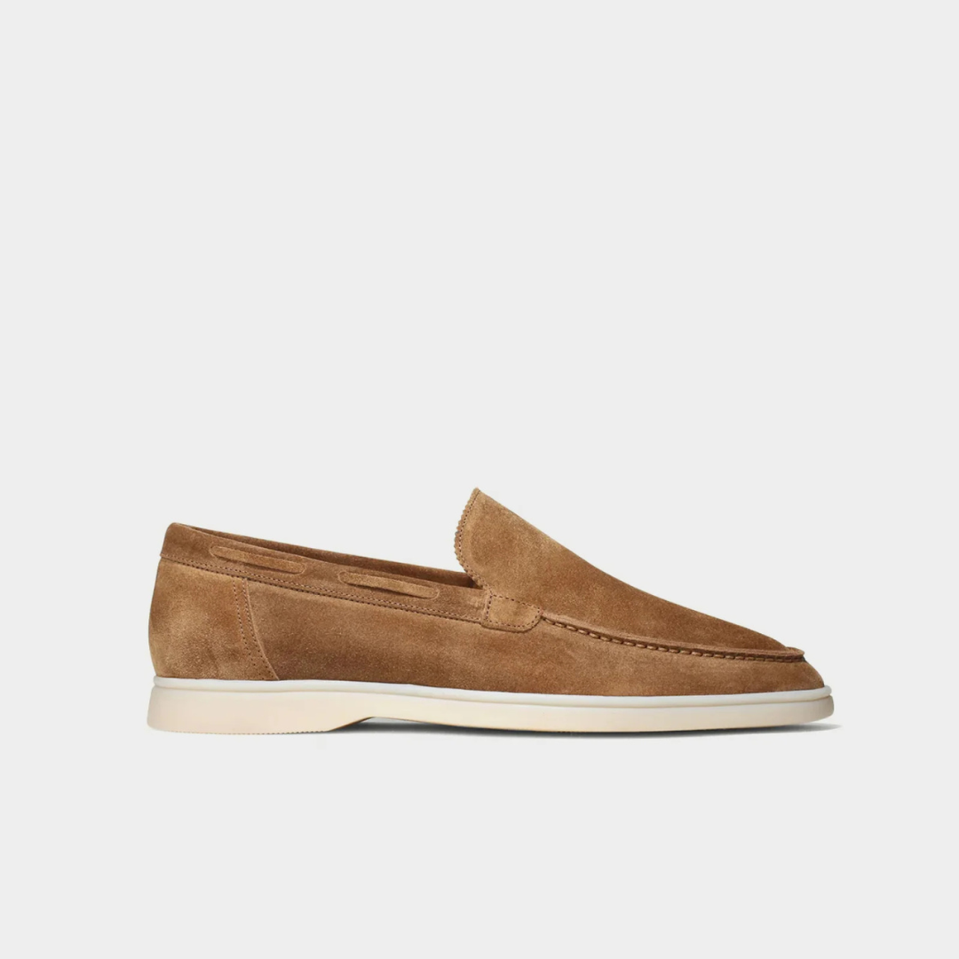 Beige velar loafers