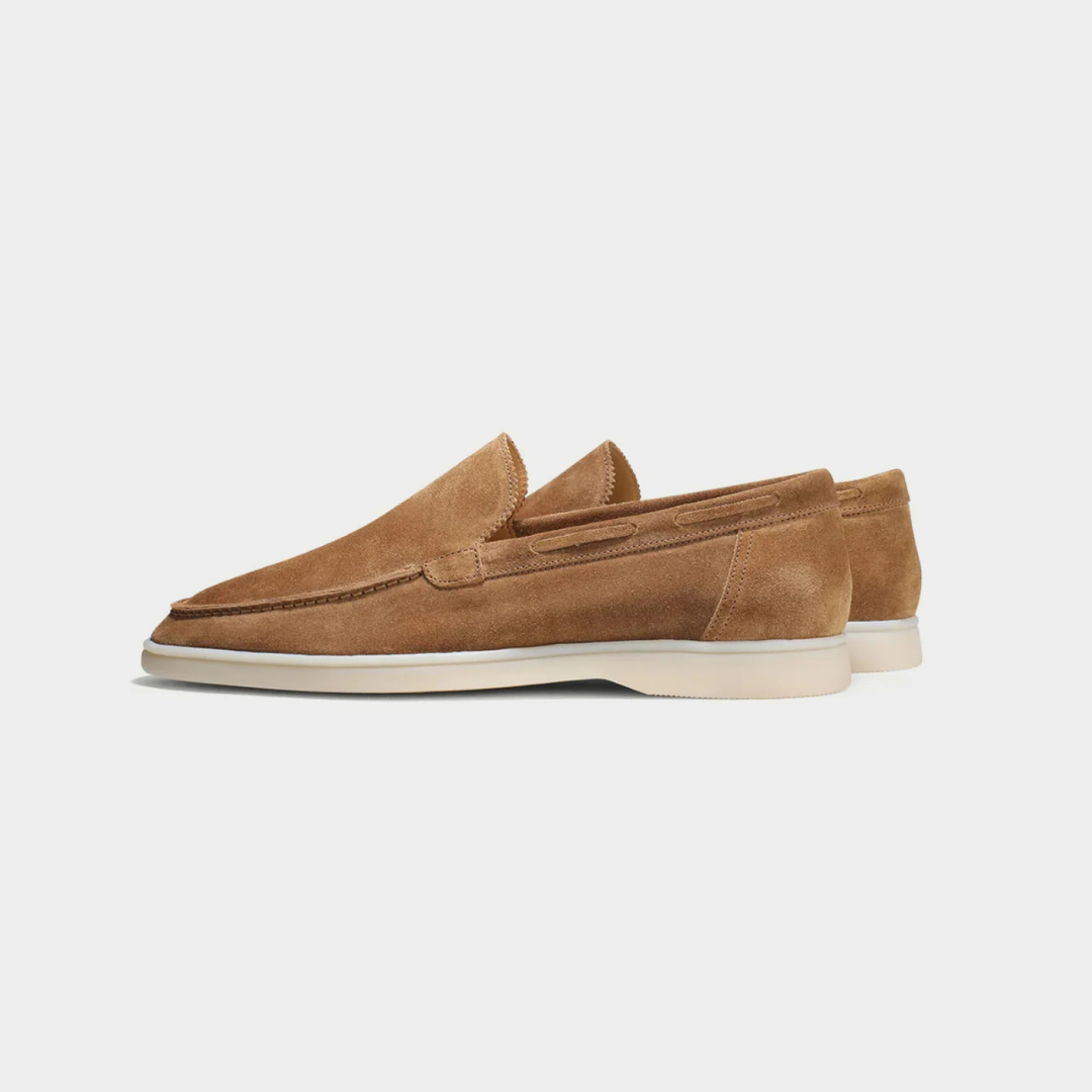 Beige velar loafers