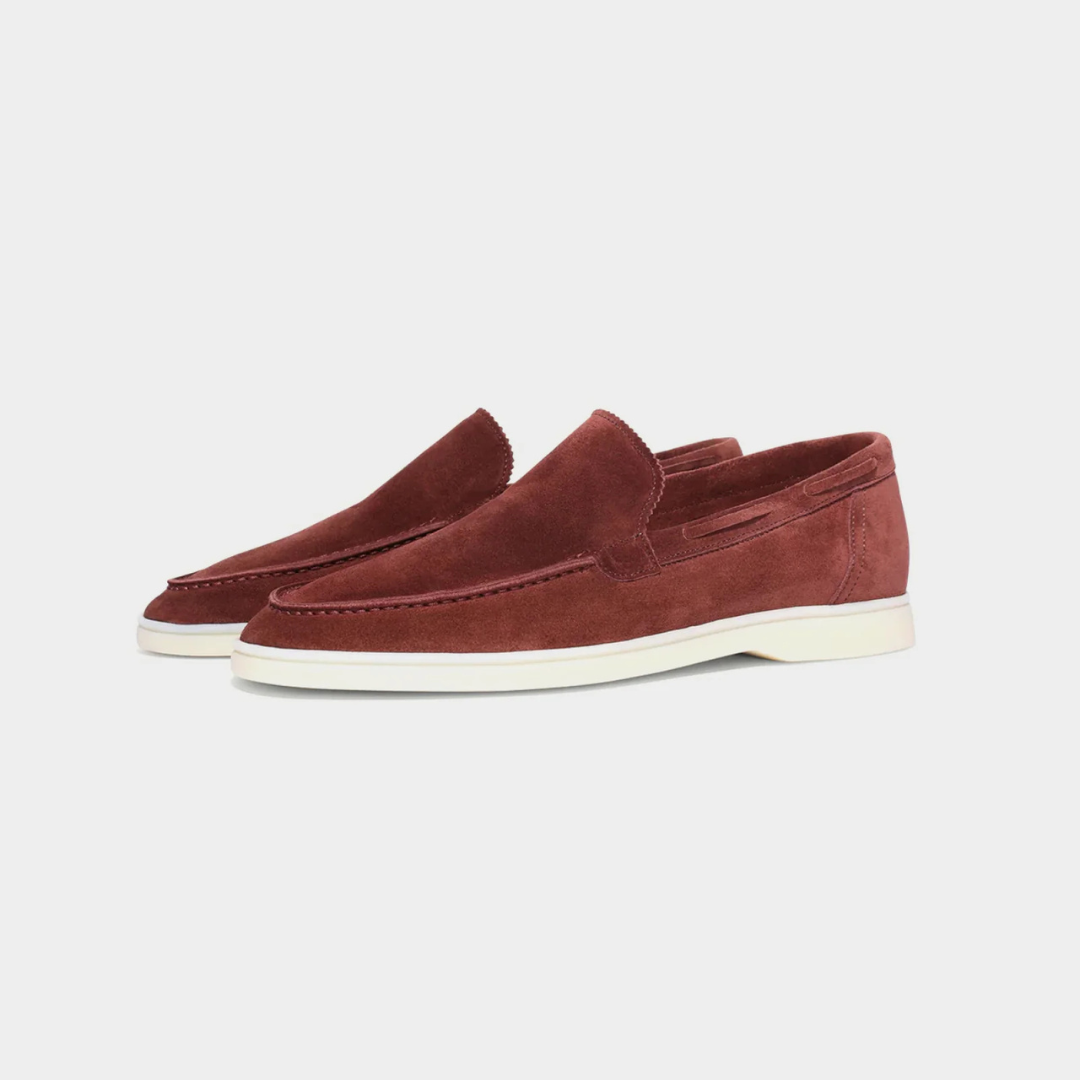 Wine velar loafers