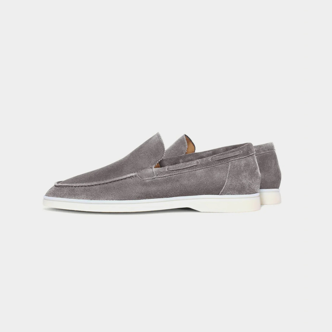 Stone grey velar loafers